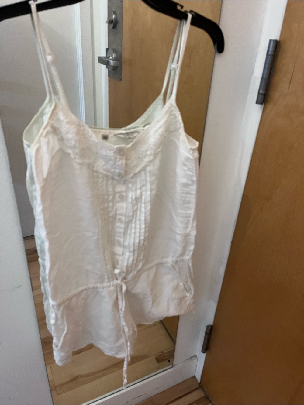 Guess Cream Lace-Trim linen Romper